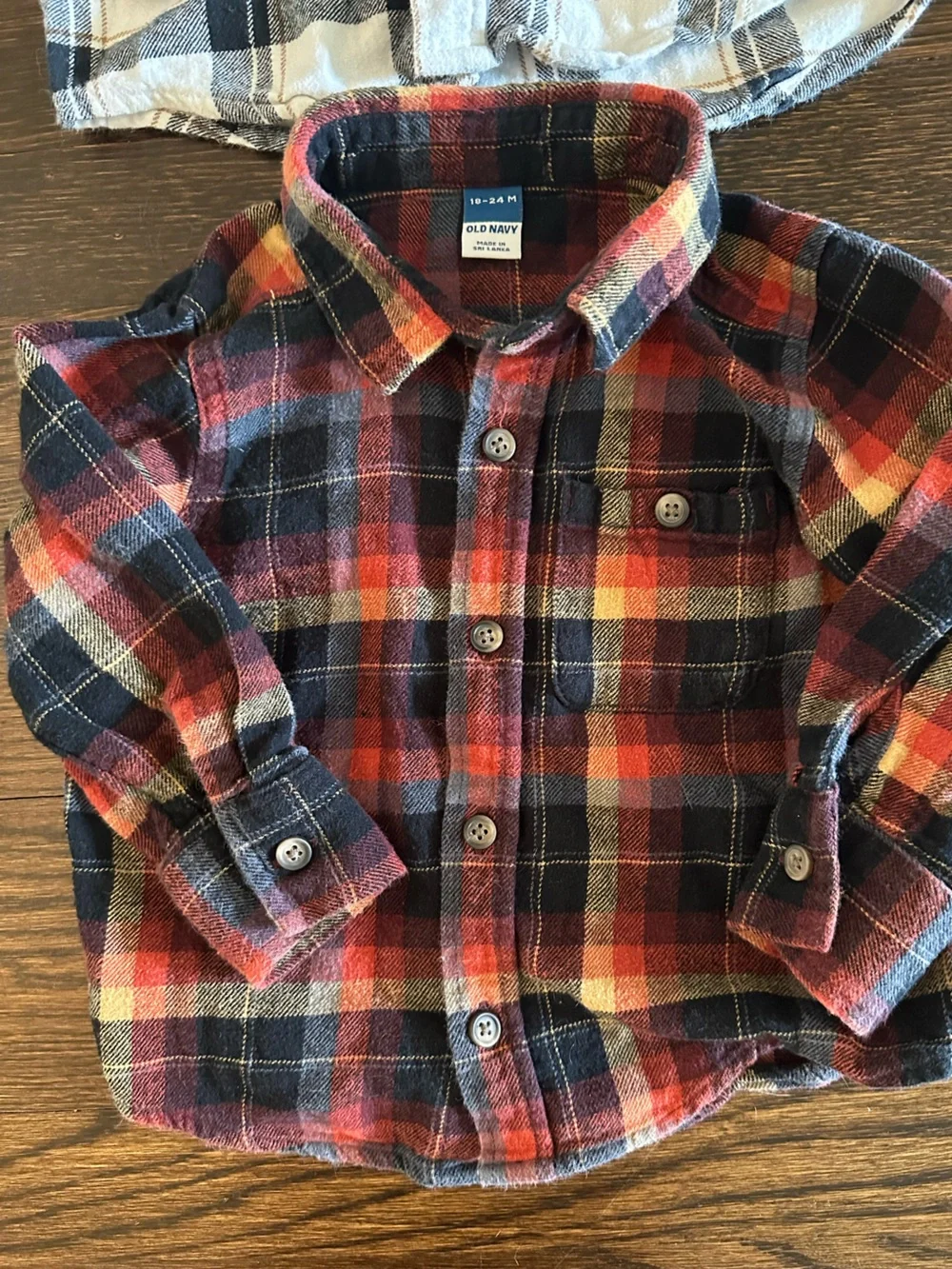 Two flannel shirts - 24M - Old Navy and Carter’s